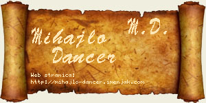 Mihajlo Dancer vizit kartica